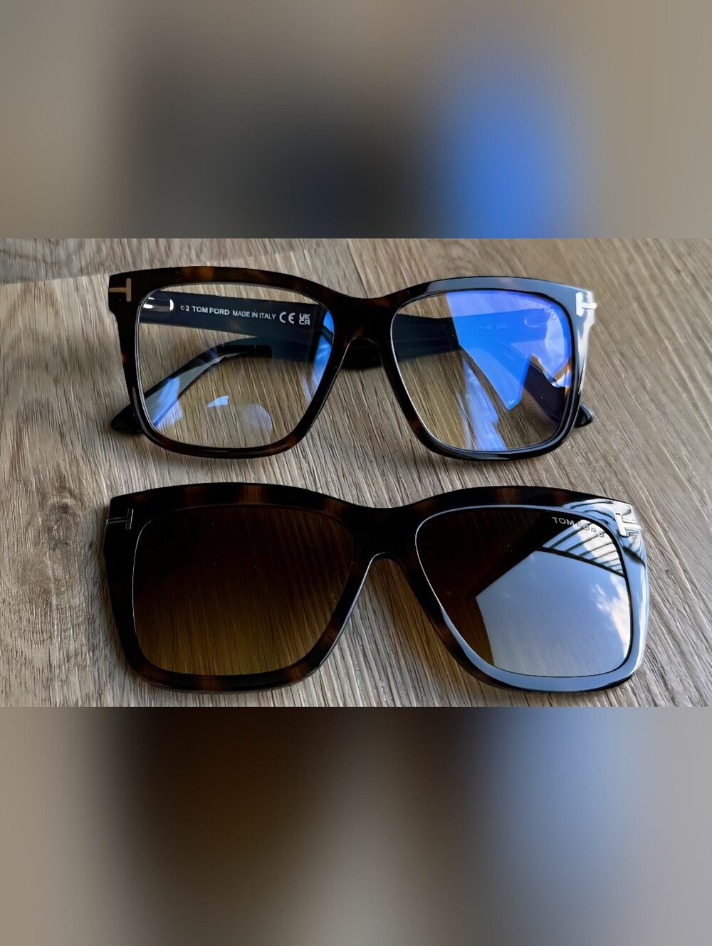 Tom Ford Women's Tortoiseshell Brown Square Glasses and Sunglasses Set - Picture 5 of 8